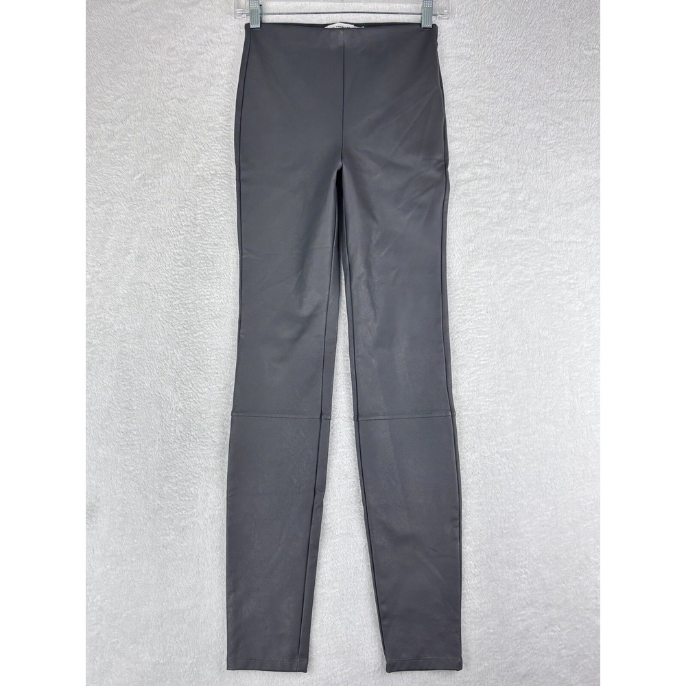 Good American Women'sβ Faux Leather Pull On Leggings Pants Gray Size 1